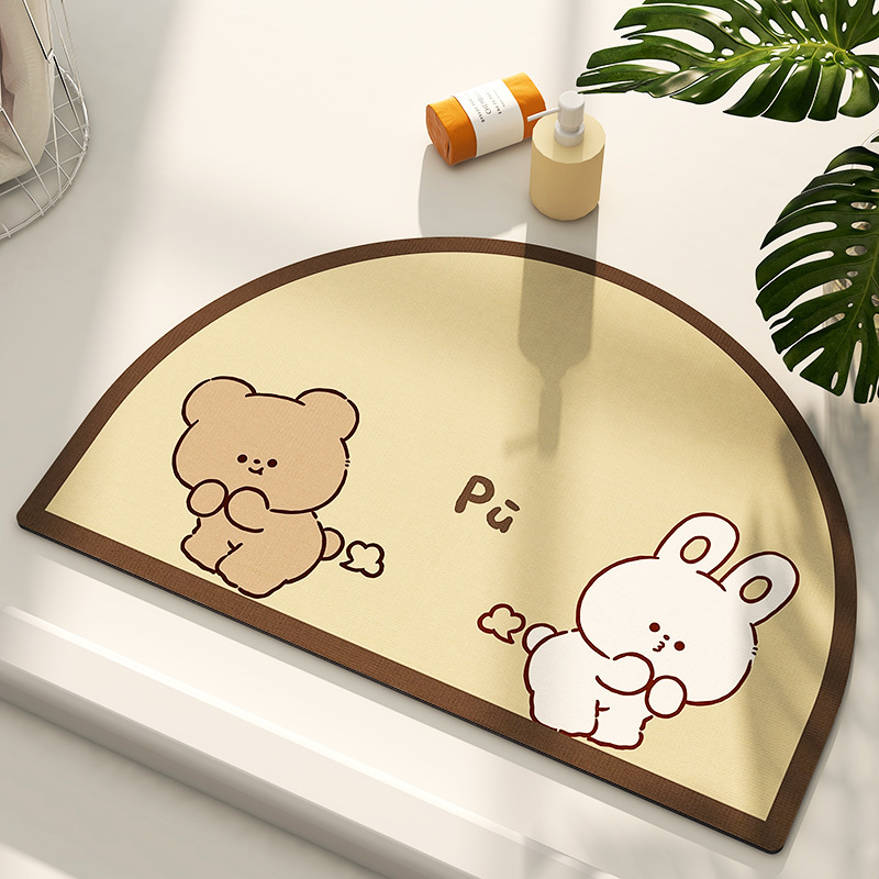 MyDeal小熊吸水脚垫卡通易干防滑垫卫生间吸水浴室耐磨地垫可爱易