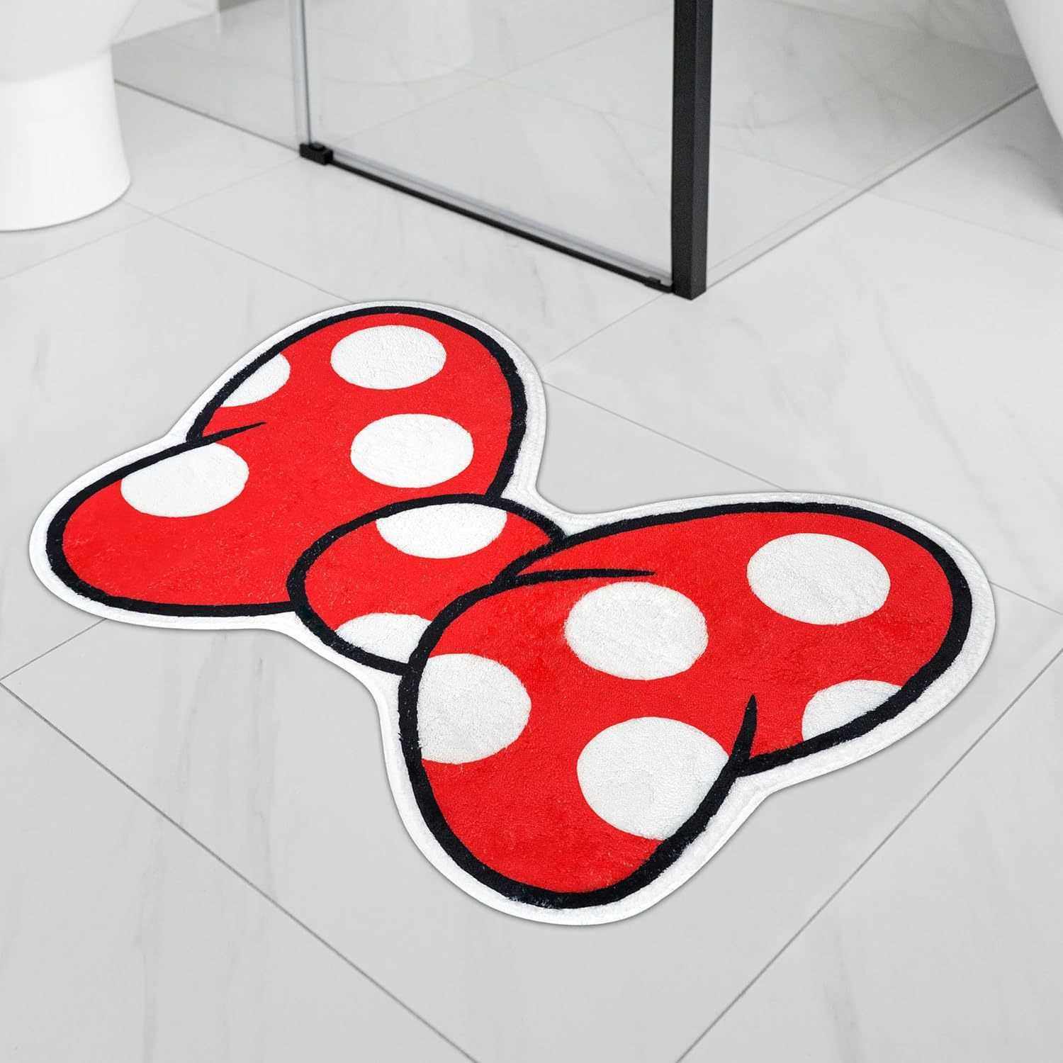 家用米奇门口耐脏浴室脚垫吸水卧室床边卡通毯卫生间地垫羊绒