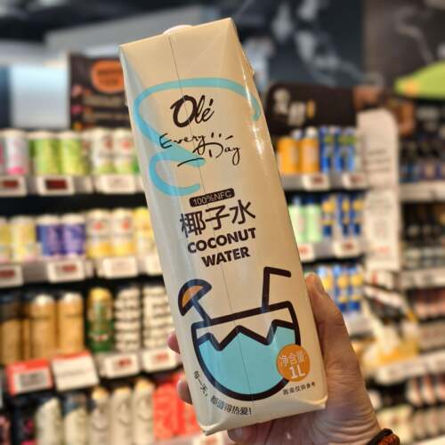 ole超市代购100%NFC椰子水1L装清爽解腻解渴果汁饮料