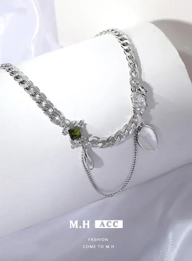 冬季新款不规则项链女气质高级感欧美项饰冷淡风毛衣链潮