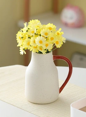 陶瓷花瓶磨砂北欧创意清新插花家居装饰品餐桌摆件简约高档ins风