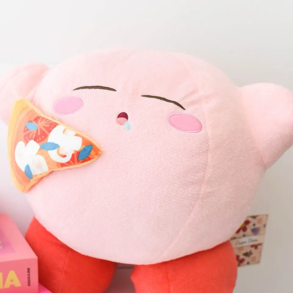 新品日单尾货星之卡比kirby汉堡披萨国产毛绒玩具公仔靠垫