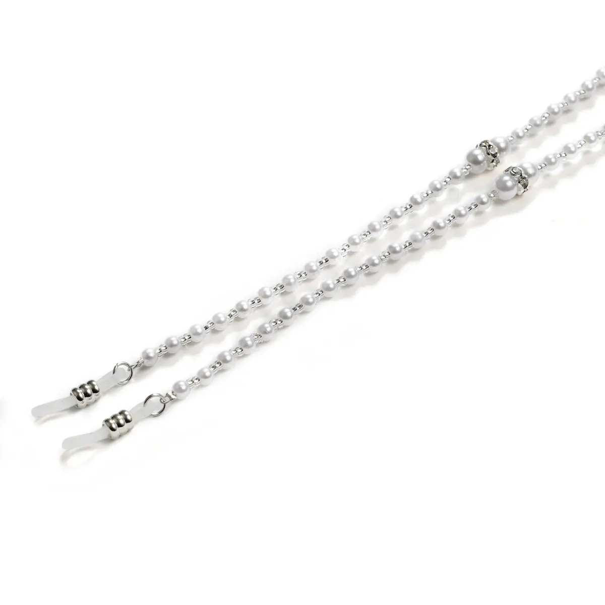 仿珍珠串珠眼镜链子挂链镶水钻吊坠太阳镜挂链近视眼镜老花镜挂绳