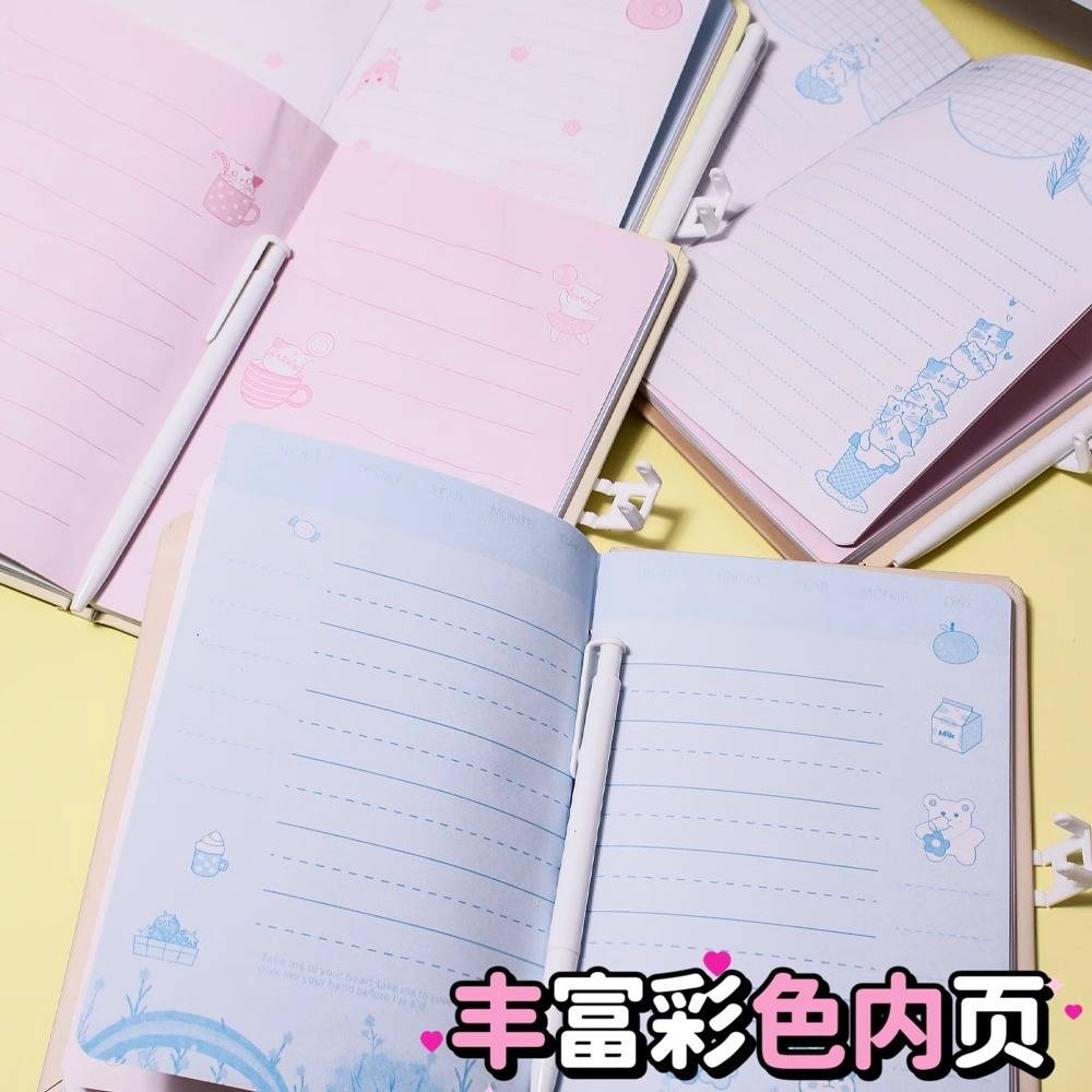 卡皮水豚密码本文具学生礼物奖品女儿童笔记本隐私秘密带锁日记本图片