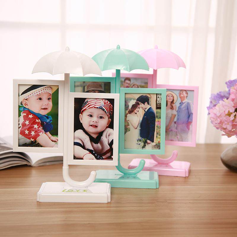 混批框卡通创意儿童5雨片伞相框组KLP合寸摆台照相架相片框