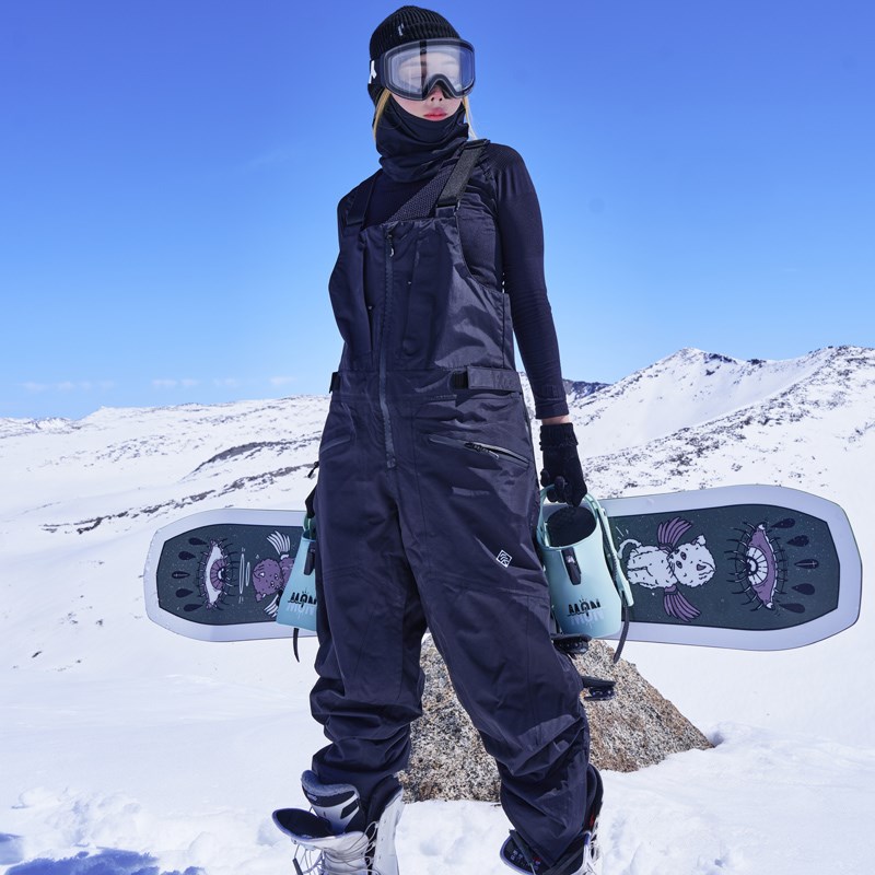 APVCX滑雪裤女男款连体裤加绒加厚专单双板雪裤滑雪背带裤连体衣