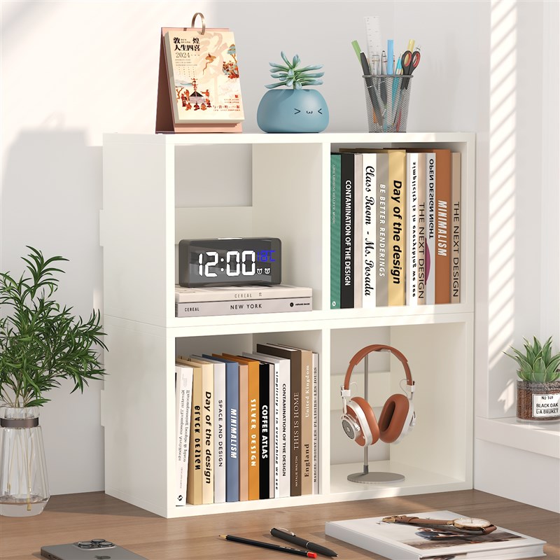 桌面书架置物架客厅卧室家用落z地组合书柜简易儿童学生储物收纳