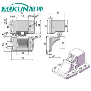 汽车烤漆房黑色铝门碰天地锁压力锁烤J漆房门锁插销碰锁搭扣锁