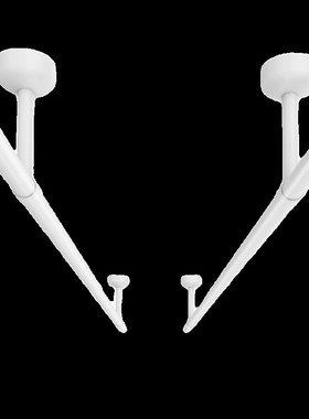 晾衣杆阳台顶装固定n式白色32mm不锈钢晾衣架晒衣杆家用一根单杆