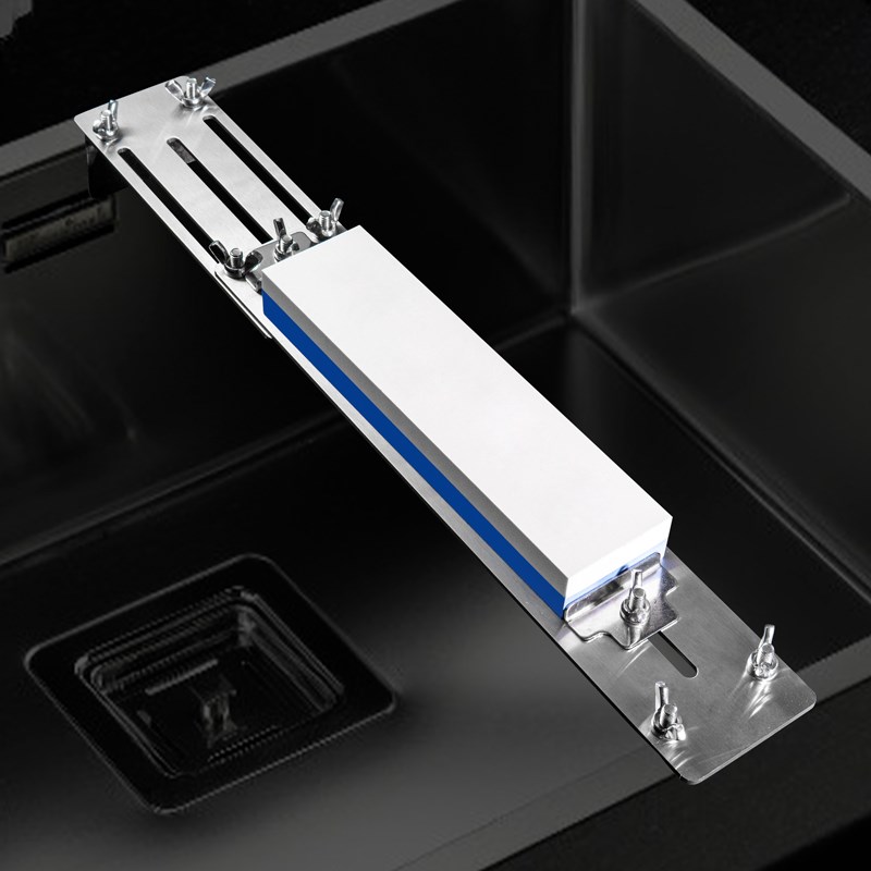 加厚不锈钢水槽磨刀支架固定x角伸缩磨刀架家用不绣钢磨刀架子神