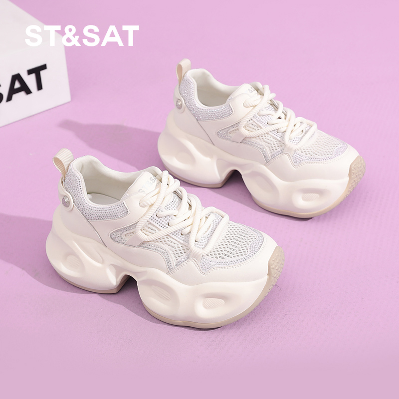 星期六厚底老爹鞋女2025夏季