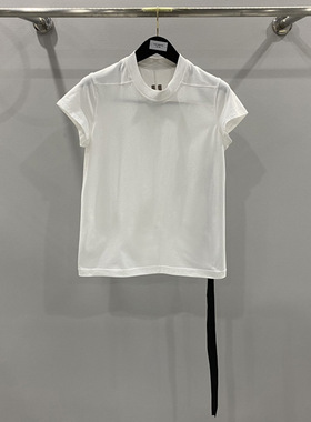 SUBHUMAN女款丨净色打底飘带装饰修身圆领短袖tee恤上衣衫暗黑