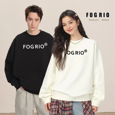 FOG RIO高街2025圆领连帽卫衣男潮牌女春秋新款套头休闲宽松上衣5