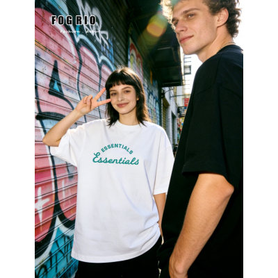 FOGRIO 2026新款潮牌原创重磅设计情侣同款男女同款纯棉短袖T恤