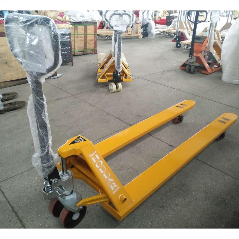 好拉现货2吨吨液压手动叉车加长搬运车改短地牛加宽加长可装电动