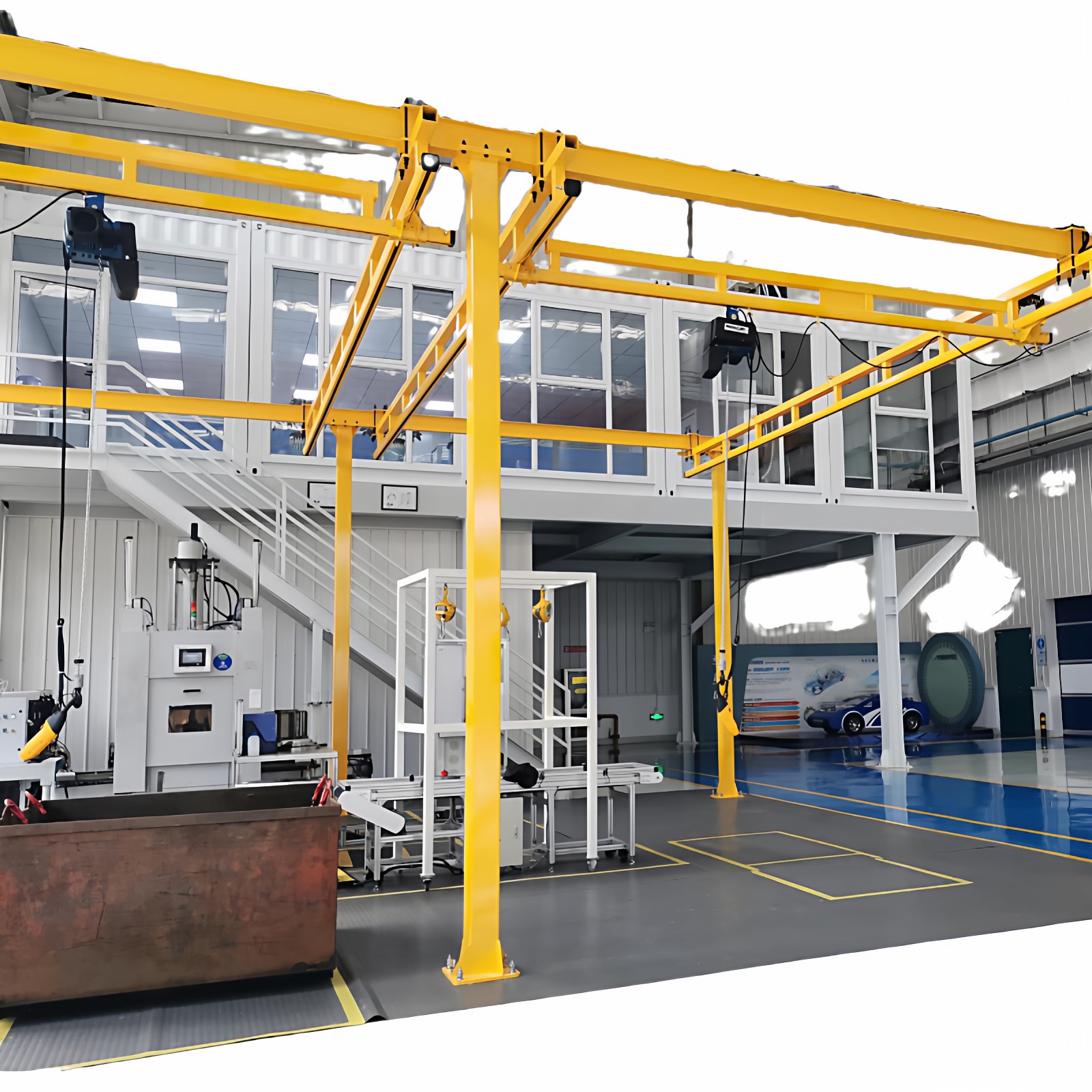 kbk起重机小型组合式柔性刚性铝合金kbk轨道行车仓库车间起重机