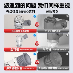 洗衣机下水三通接头烘干机扫地机器人地漏P排水管道分水器配件
