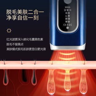 koli红光波冰点脱毛仪器家用C私处全身唇部去腋毛私密女士神器