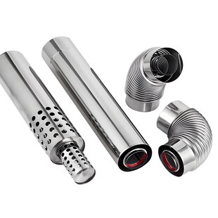 燃气壁挂炉排烟管100 60不z锈钢双层烟囱采暖热水器防雨排气烟筒