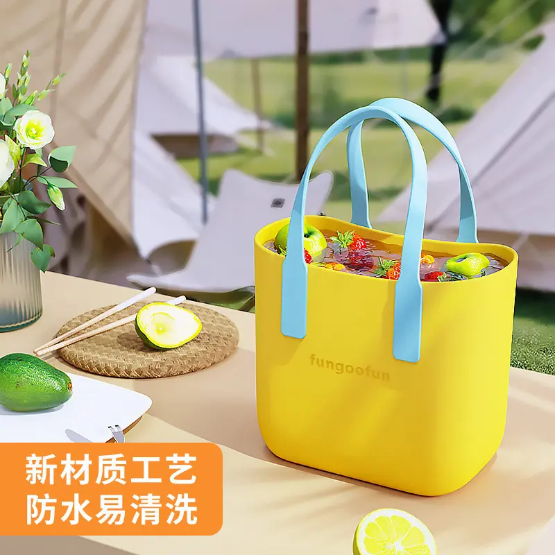 轻便逛逛包防水包新款气质托特包单肩沙滩轻便包糖果色龙手提