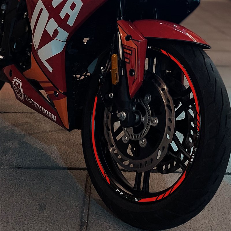 适用无极500R 300RR机车350AC轮胎轮毂反光膜525AC钢圈贴17寸