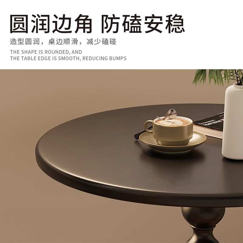 轻奢沙发边几客厅家用小茶几边桌复古角几铁艺床头置物阳台小圆桌