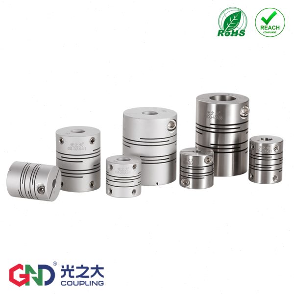 铝合金GI平行线联轴器大扭矩步进伺服电机编码器沟槽式弹性连轴器