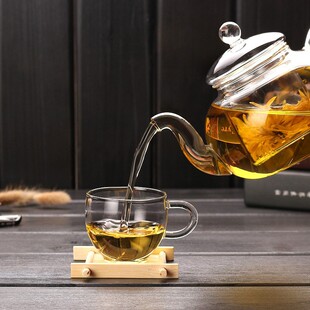 围炉煮茶耐热可加热带过滤网茶水分离Y家用功夫茶 花茶壶玻璃套装