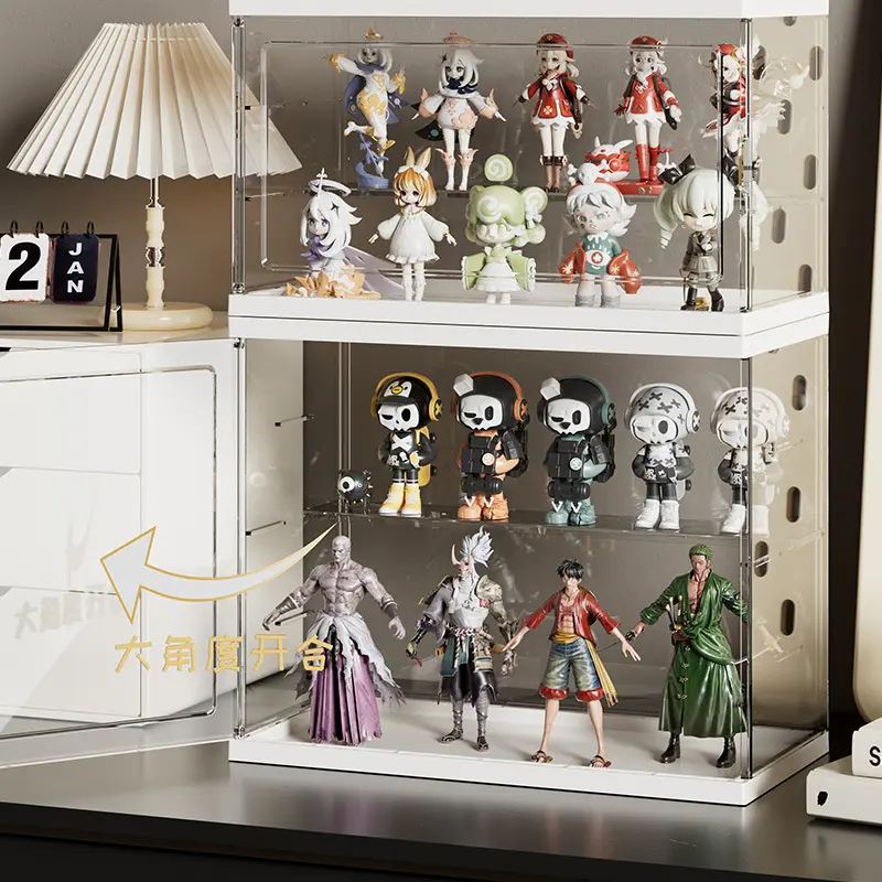 【盲盒收纳展示架】亚克力桌面展示柜透明泡泡玛特收纳盒架子