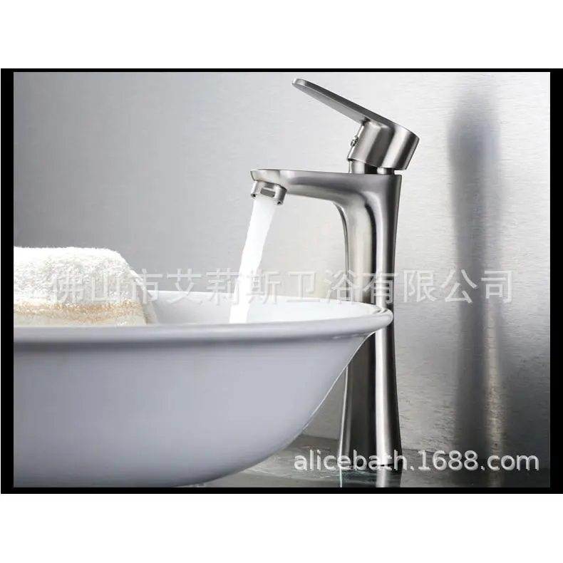 直销 304不锈钢铅台上盆脸盆洗手盆浴室柜冷热高