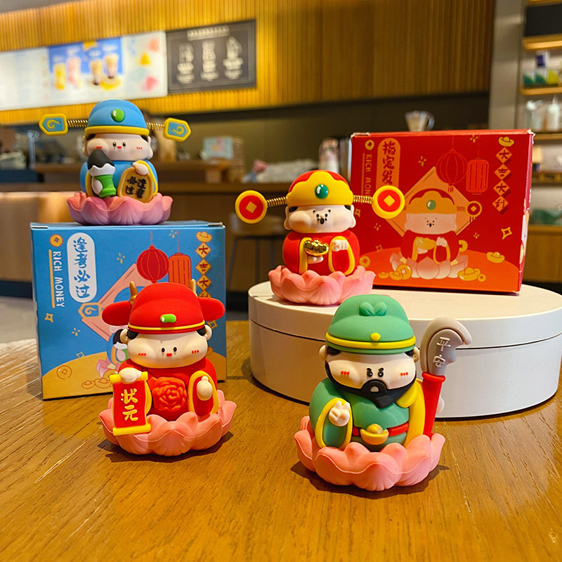 财神爷摆件创意树脂工艺品生日礼物教师节儿童节礼品新桌面小摆件