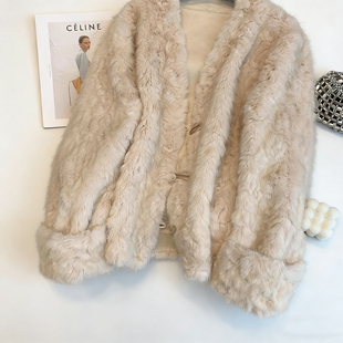 皮草短款 羊羔毛年轻款 时尚 进口皮毛一体外套女2026冬新款