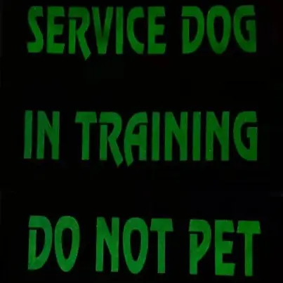 夜光魔术贴动物背心带项圈贴狗背带贴servie dog 114m