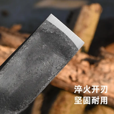 全钢锻打家用柴尖斧头尖加重分裂劈木斧尖户外劈柴斧劈桩工具