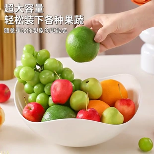 塑料水果盘子高颜值白色客厅家用茶几碟盘糖果盘盘篮
