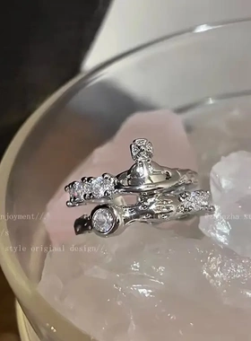 个性篱笆戒指女ins潮小众高级设计感甜酷食指戒网红爆款百搭指环