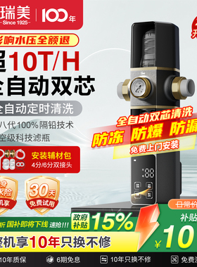 美国瑞美前置过滤器10T全自动大通量防爆家用反冲洗自来水净水器