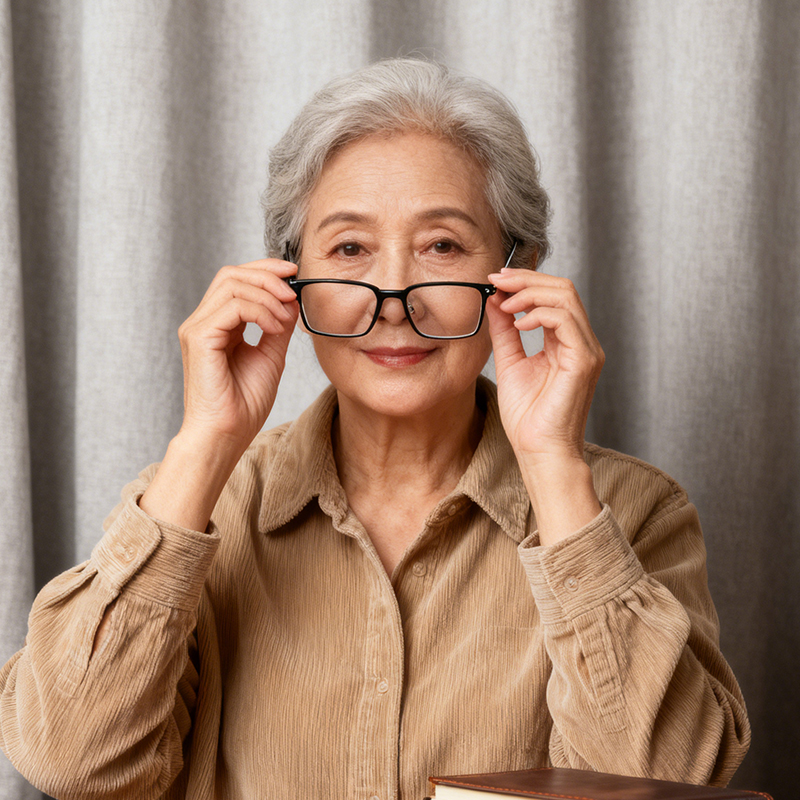 老花镜男款远中近可用2025新款女士变色高清防蓝光纯钛超轻花眼镜