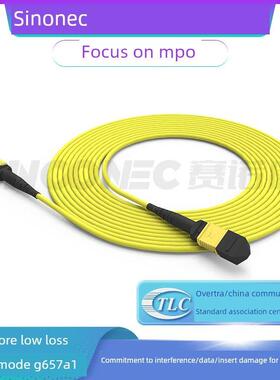 光纤跳线MPO-MPO低损数据中心G657A1单模12芯电信级集束光缆跳线