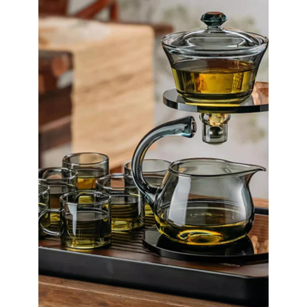 懒人半自动泡茶神器茶具套装家用功夫茶壶磁吸2025新款泡茶杯高端