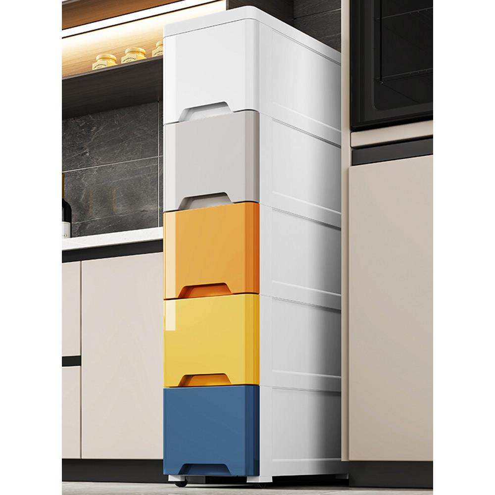 日本JK进口夹缝收纳柜抽屉式卫生间储物柜塑料多层置物架厨房缝隙