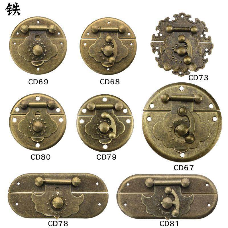 面板扣挂锁仿古搭扣木盒箱锁配锁箱扣单孔礼盒锁扣暗箱扣铁扣