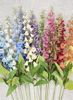 白色铃兰婚庆仿真花法式大风铃飞燕吊钟婚礼路引装饰插花背景假花
