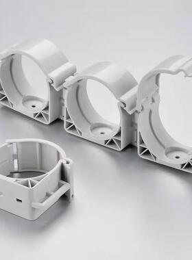 新风系统卡扣空调配件弯头PE吊顶固定管卡吊卡黑色灰色连排75/110