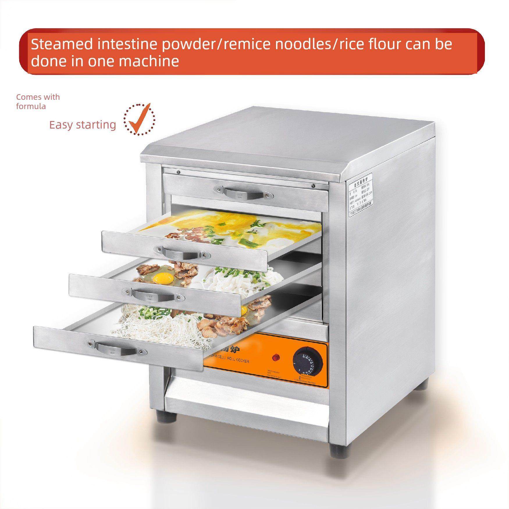 新利得商用电热款台式肠粉机 早餐3分钟快速出蒸汽 小体型5000W