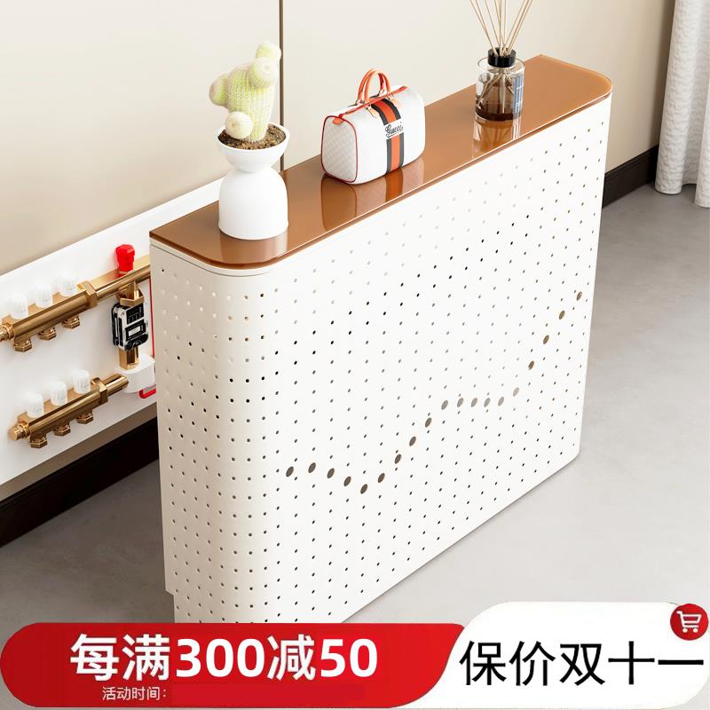 暖气片分水器遮挡罩柜地热装饰柜地暖阀门水表管道遮丑暖气置物架