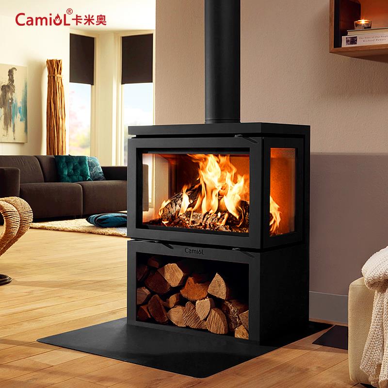卡米奥真火壁炉客厅室内取暖器家用燃木柴火农村别墅民宿欧式无烟