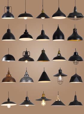 复古工业风餐厅吊灯餐饮烧烤灯具黑色吧台简约商用灯饰灯罩餐厅灯