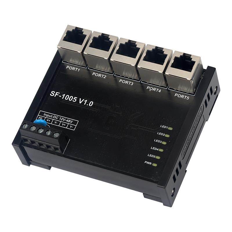 工业级交换机百兆5口8口导轨式以太网络分线器光电转换器1光4/8电