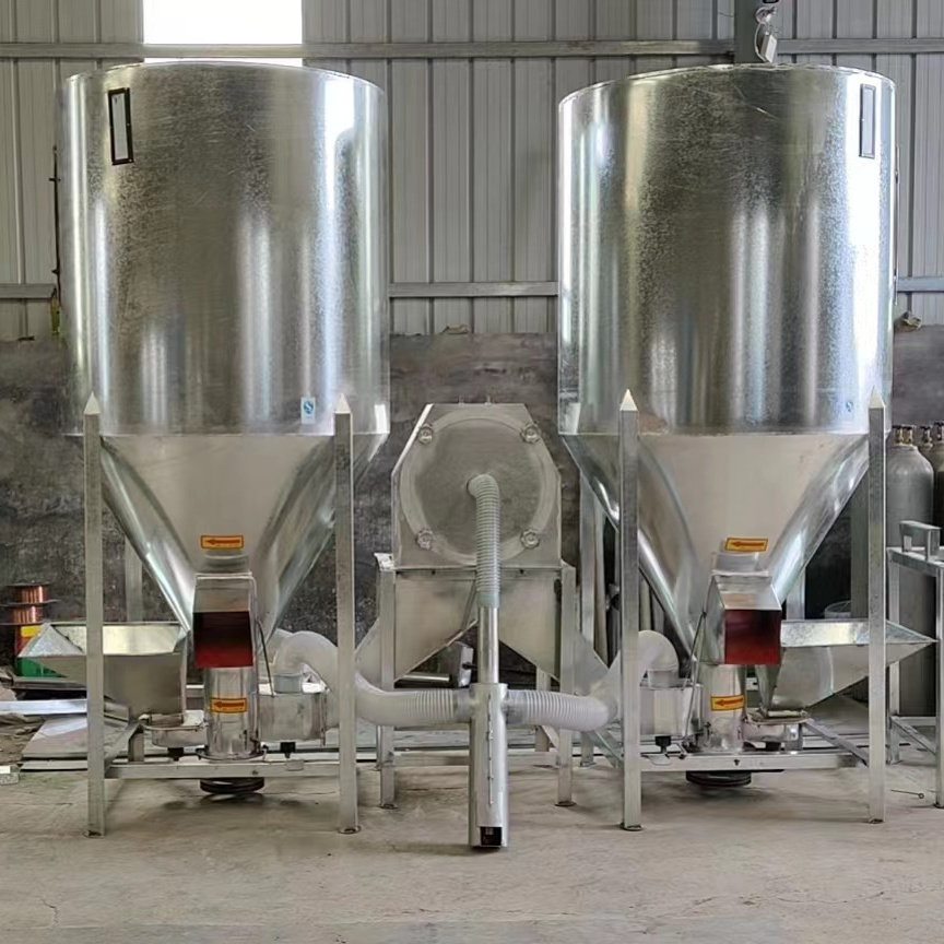 饲料粉碎搅拌一体机500公斤2两项1000kg立式自吸玉米颗粒猪打厂家